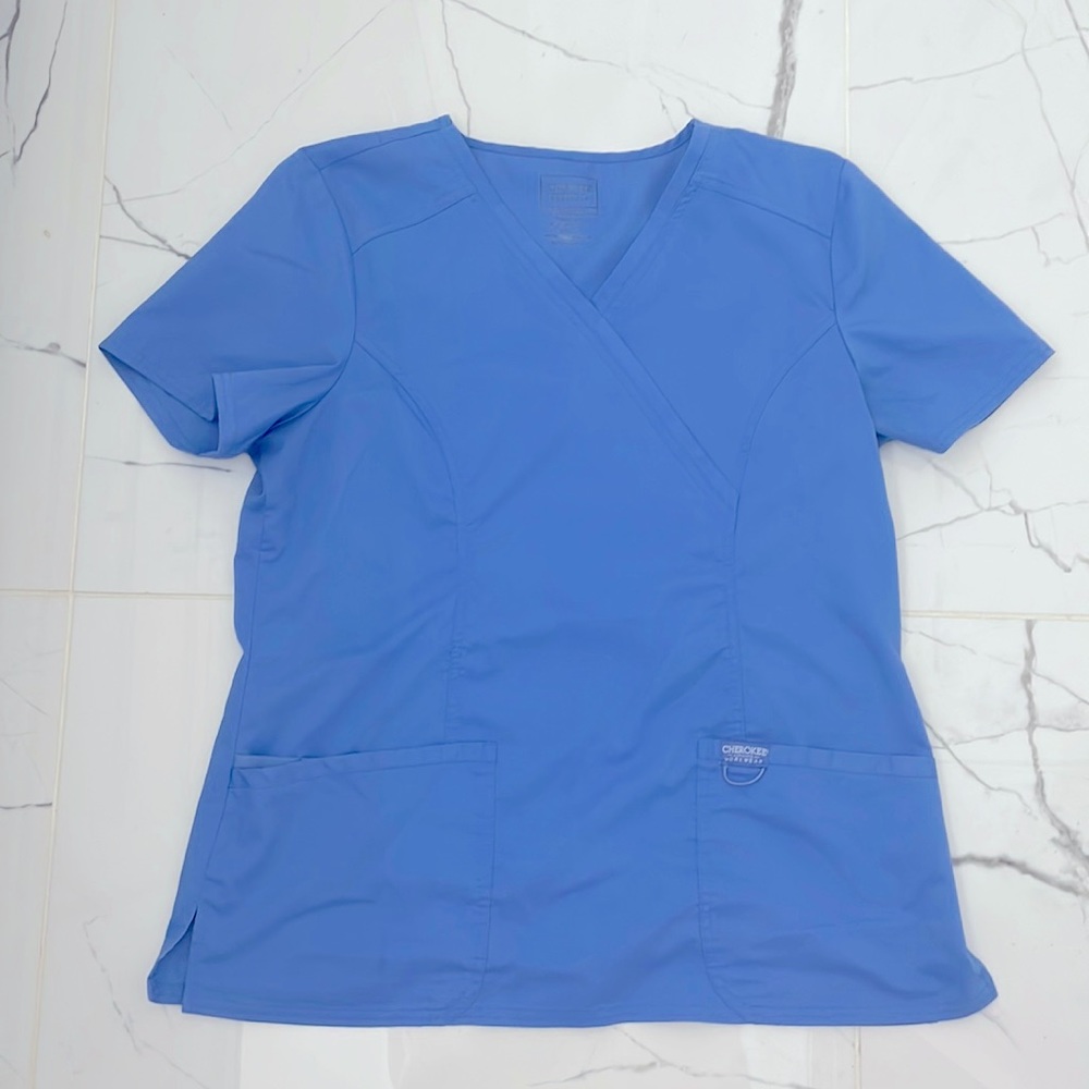 Cherokee Authentic Workwear Scrub Ciel Blue Large